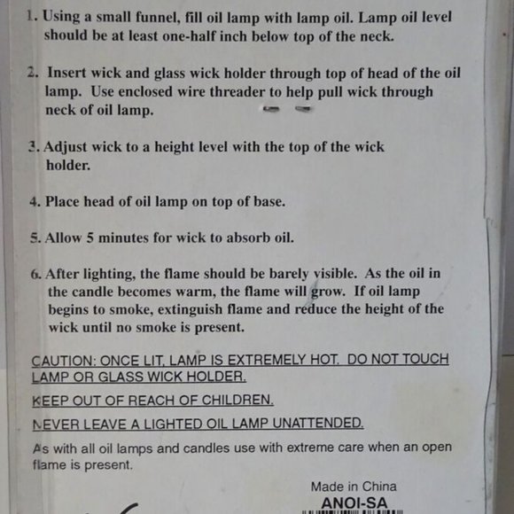 Vintage Ceramic Christmas Santa Clause Real Oil Lamp 4.5” x 3" Base Tall NISP - Picture 3 of 3